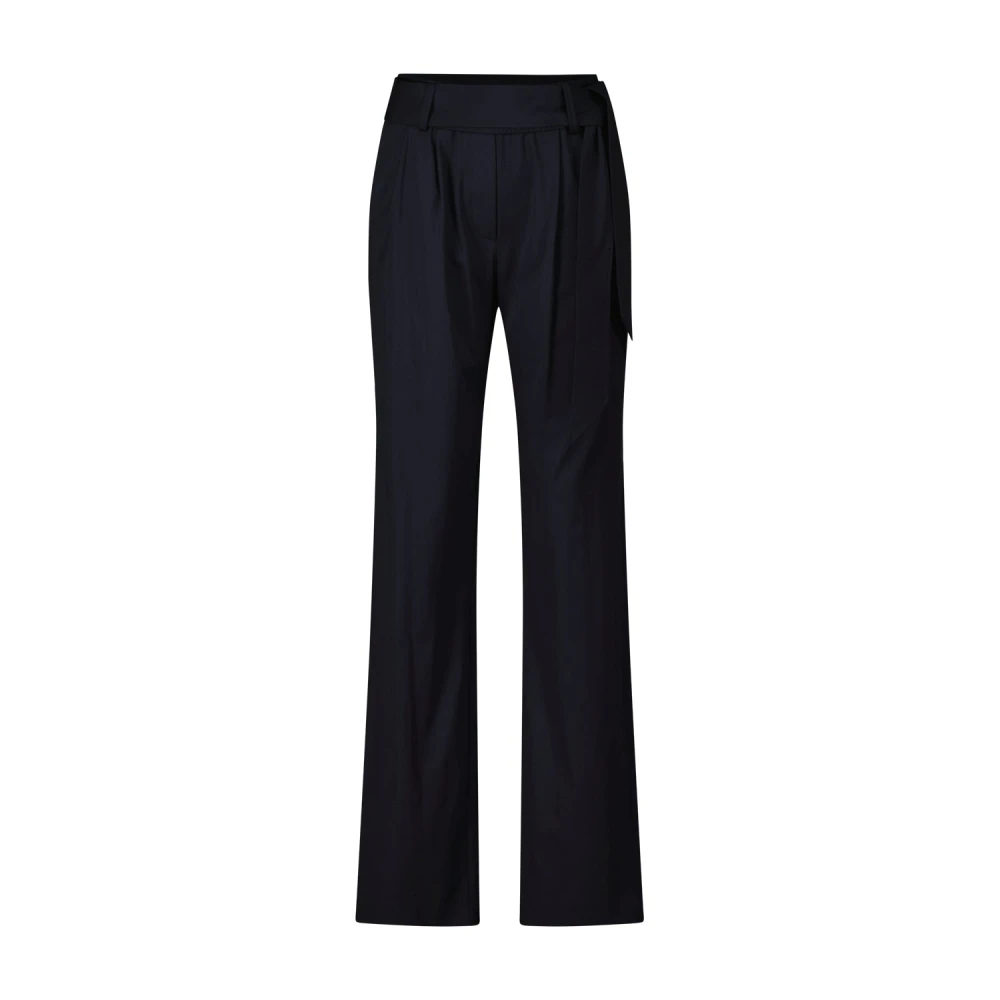 LUISA CERANO Elastische vrijetijdsbroek met riem Black Dames