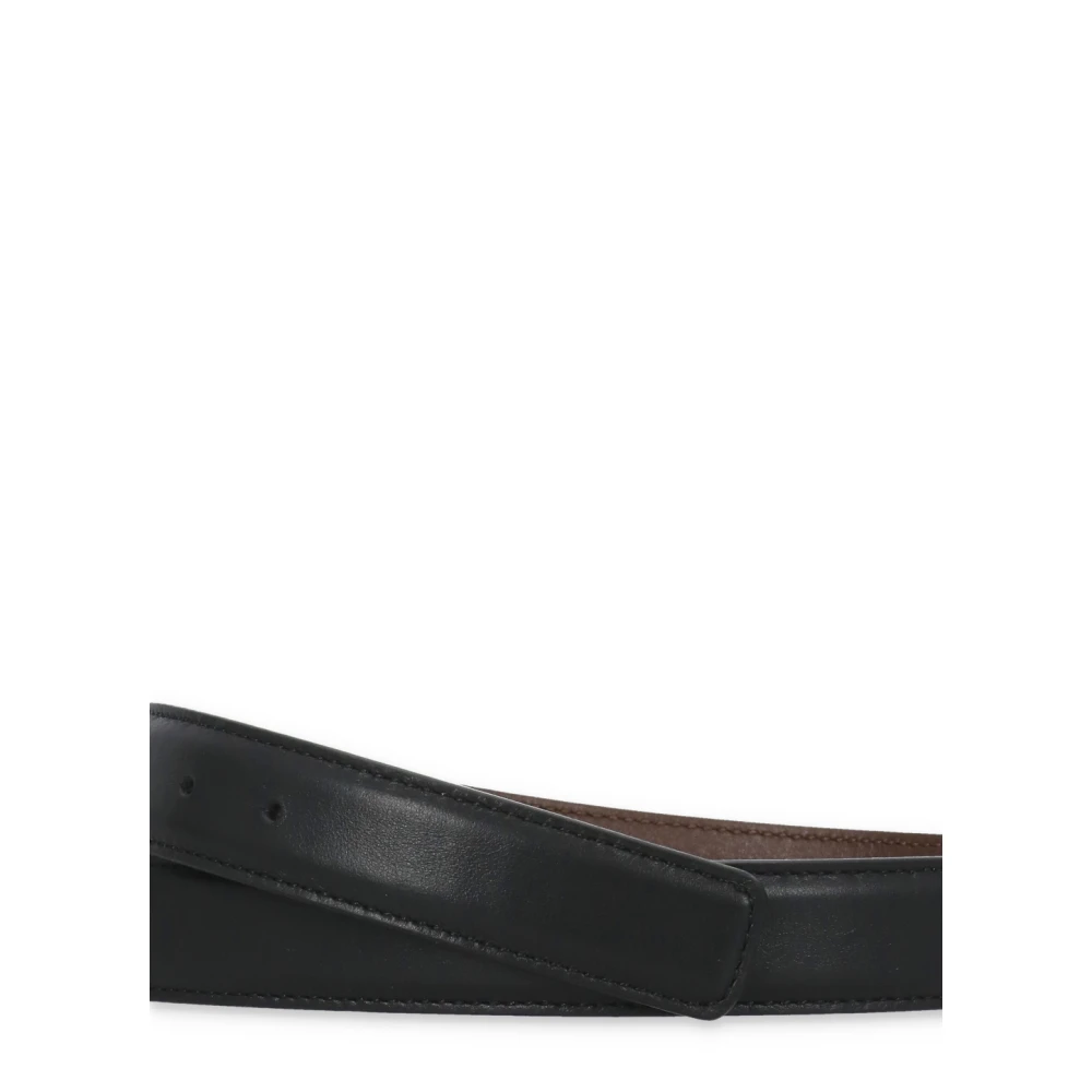 ETRO Zwarte Leren Riem met Gouden Gesp Black Dames