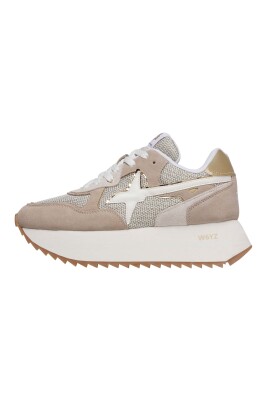 Baskets W6yz Myha W. Plat Oxford Femme - Tissu Technique Et Suède, Semelle Caoutchouc, Style Sportif Coloré