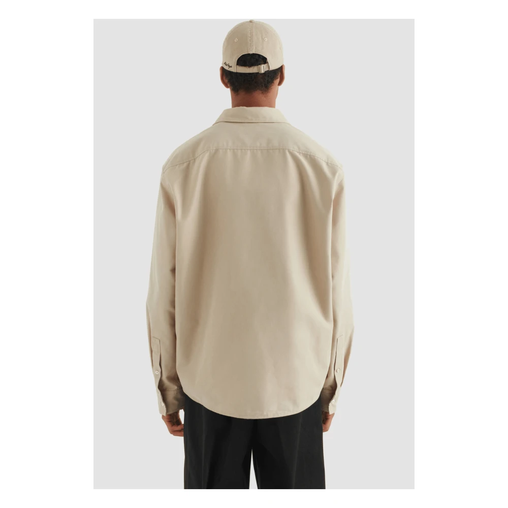 Axel Arigato Beige Flow Shirt Klassieke Kraag Beige Heren