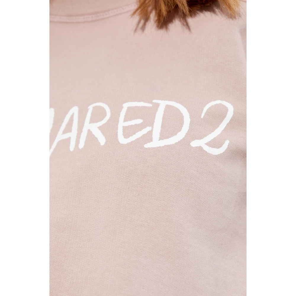 Dsquared2 Sweatshirt met logo Pink Dames