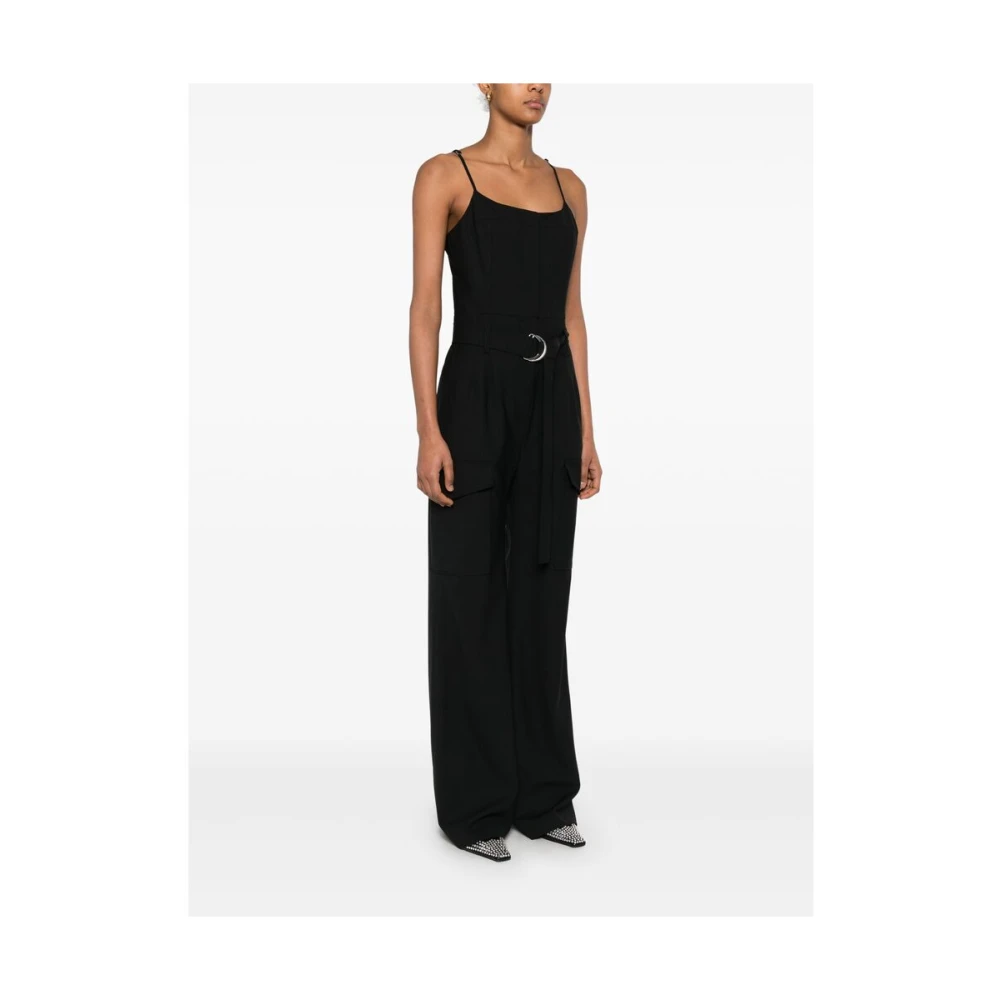 IRO Zwarte Jumpsuit met Verstelbare Bandjes Black Dames