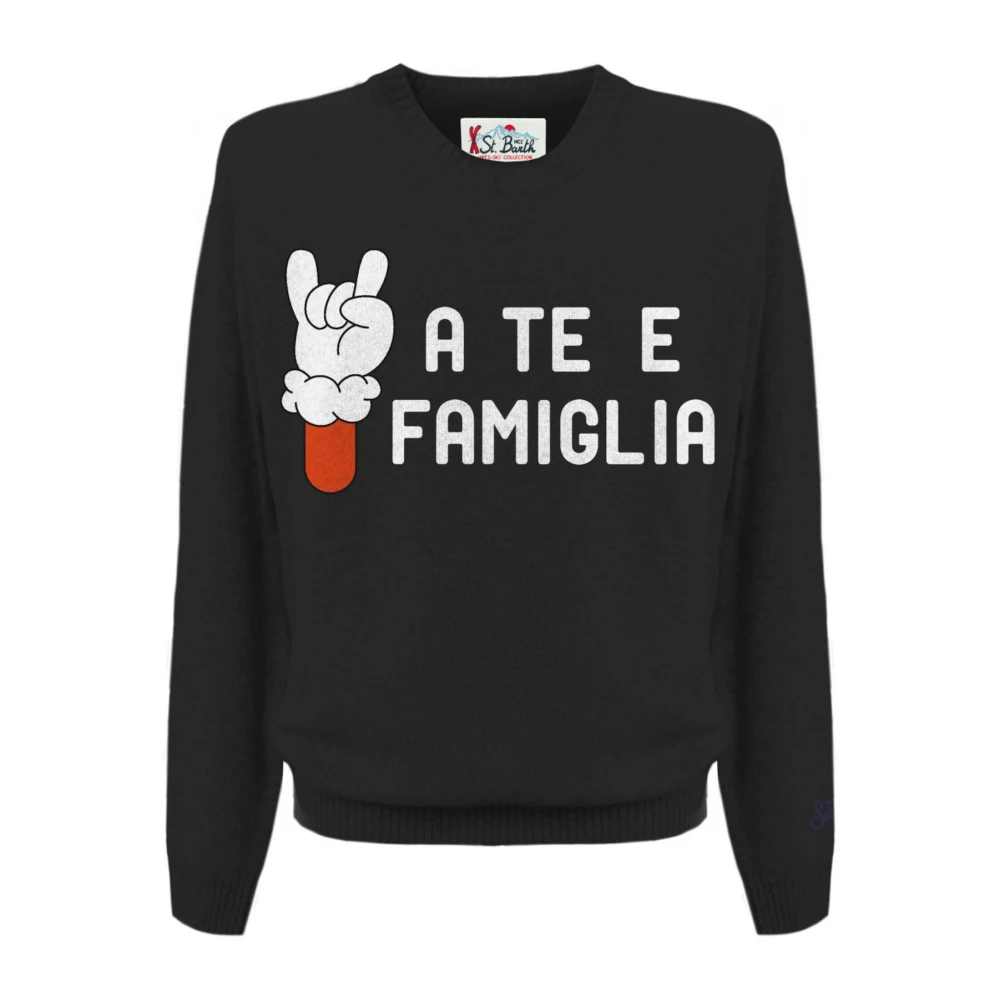 MC2 Saint Barth Zwarte Sweaters voor Mannen Black Heren