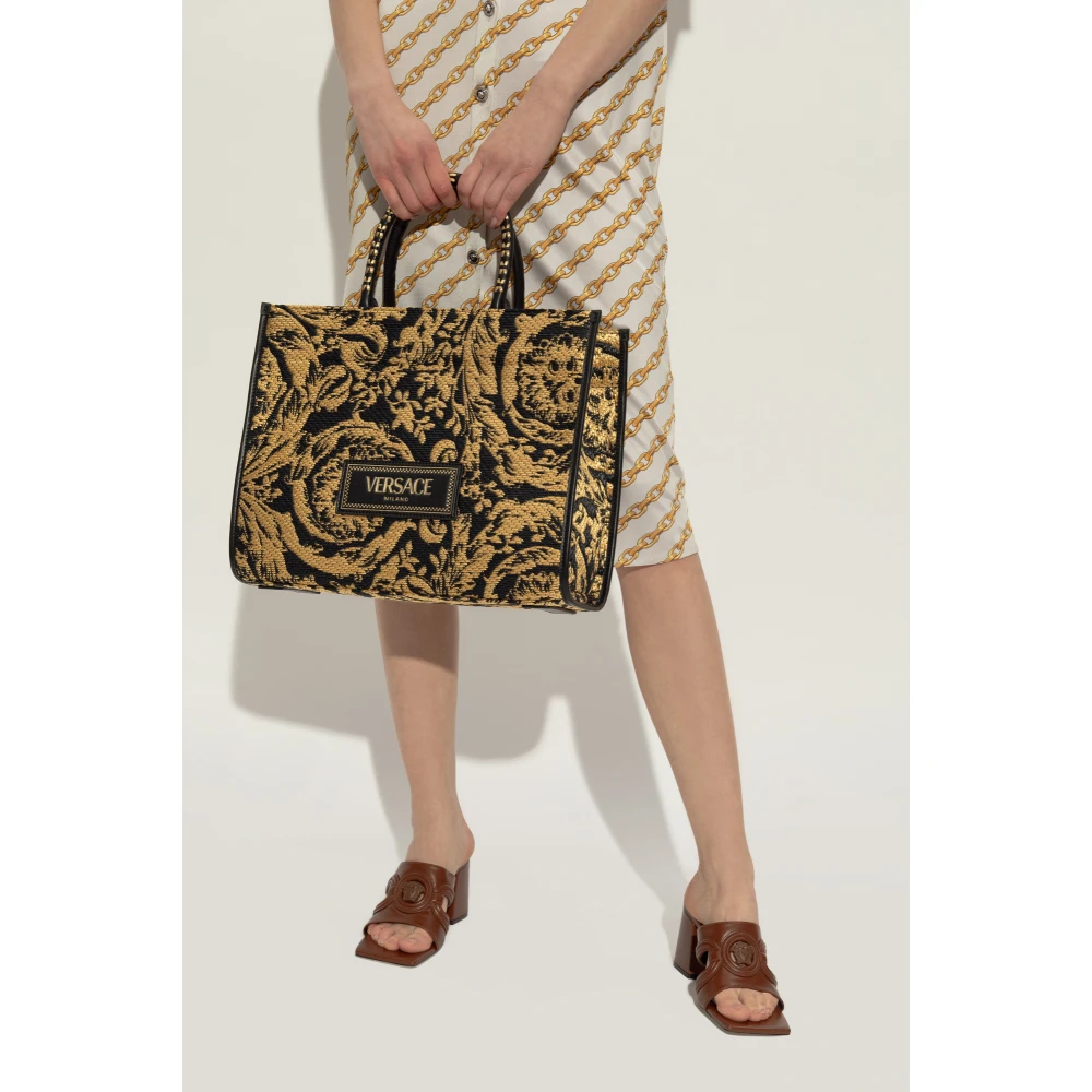 Versace Tas Athena Medium Black Dames