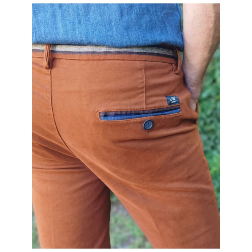 Mason's Slim Fit Chino Broek Brown Heren