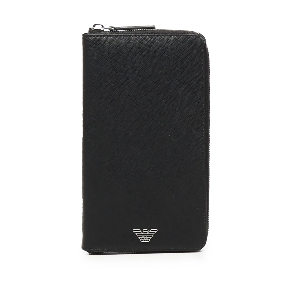 Emporio Armani Zwarte Portemonnee Organizer Black Heren