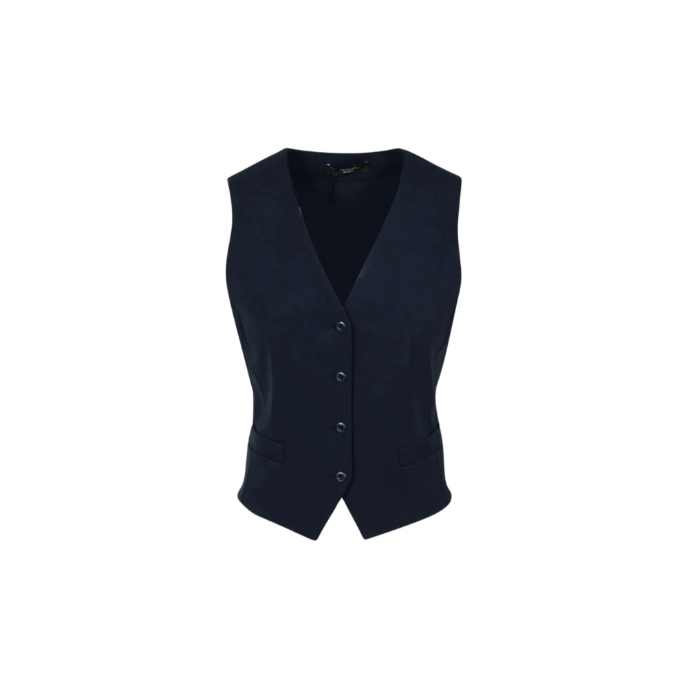 Max Mara Stijlvolle Aria Vest Blue Dames