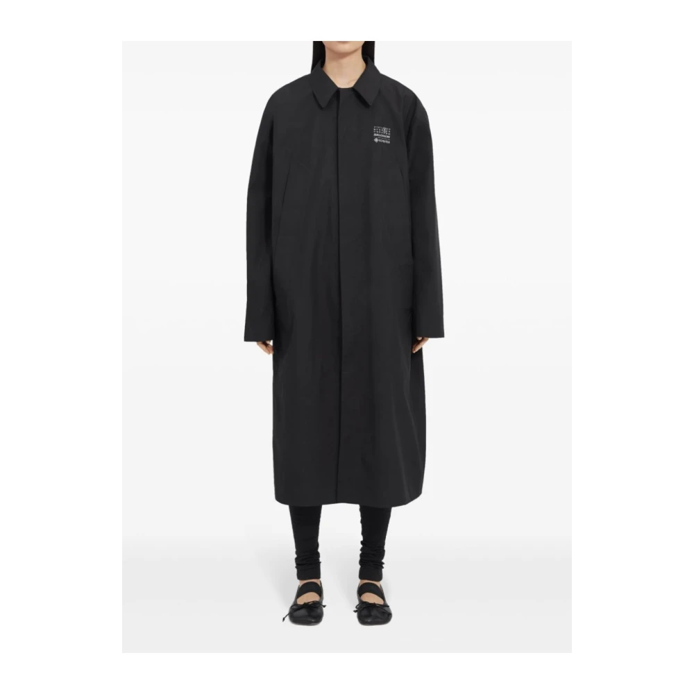 MM6 Maison Margiela Zwarte Trenchcoat Black Heren