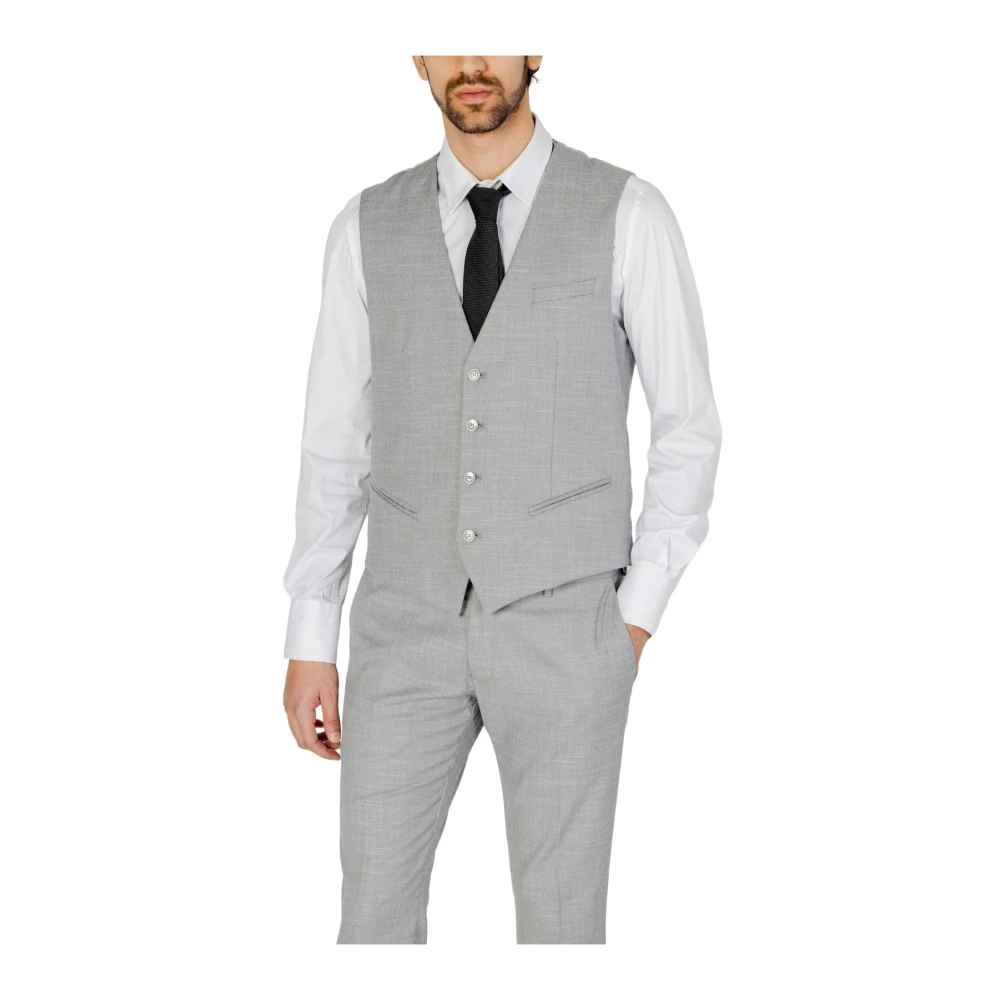 Antony Morato Men's Gray Slimfit Sleeveless Gilet 2XL