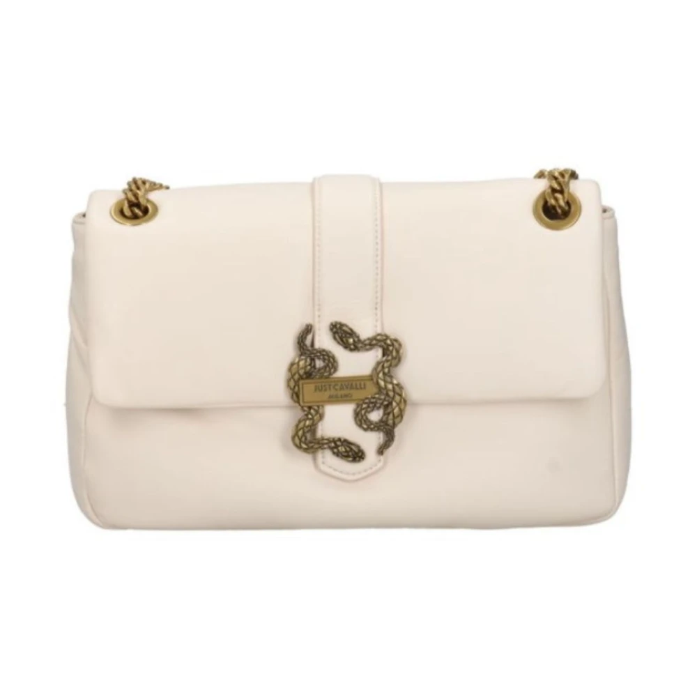 Just Cavalli Nieuwe Iconische Puffy Dames Tas White Dames
