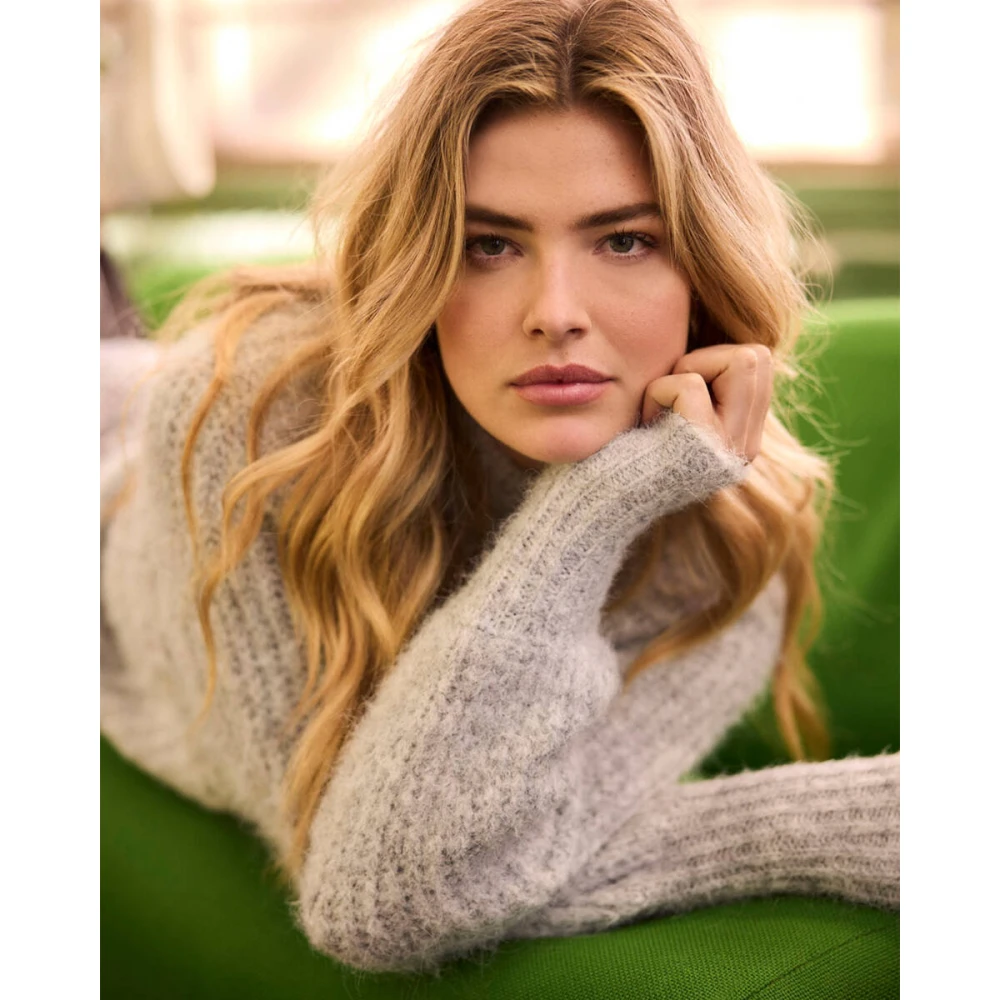 Tramontana Hoge Hals Jumper Pullover Gray Dames
