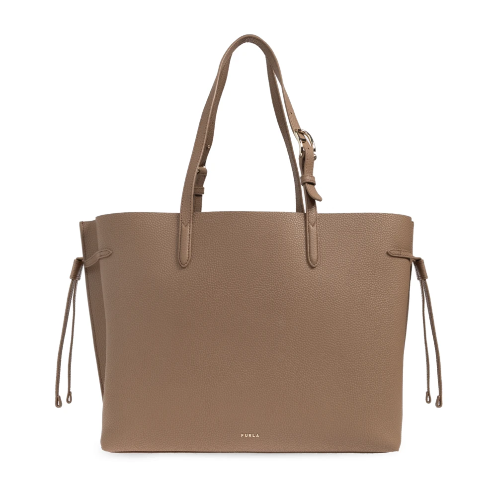 Furla Vrouw Beige Tassen Dames, One Size, Leer, Ava Grote Shopper Tas