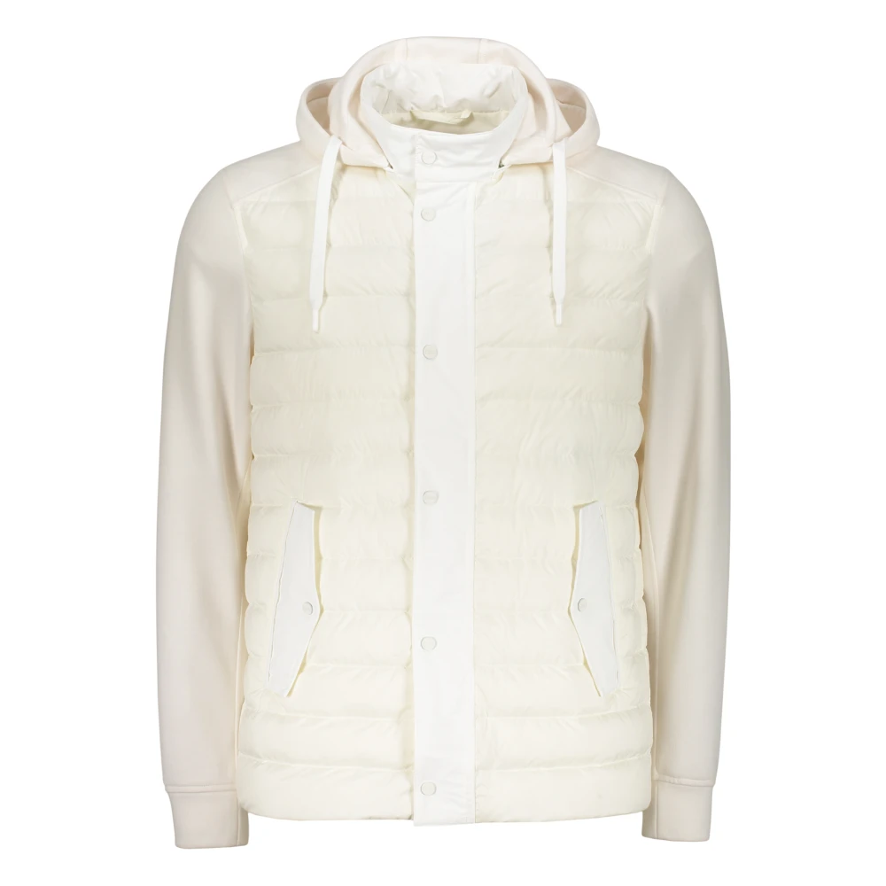 Herno Korte donsjas met afneembare capuchon White Heren