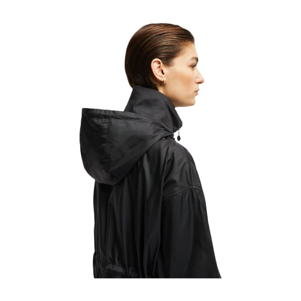 Moncler Waterafstotende Parka Jas in Zwart Black Dames