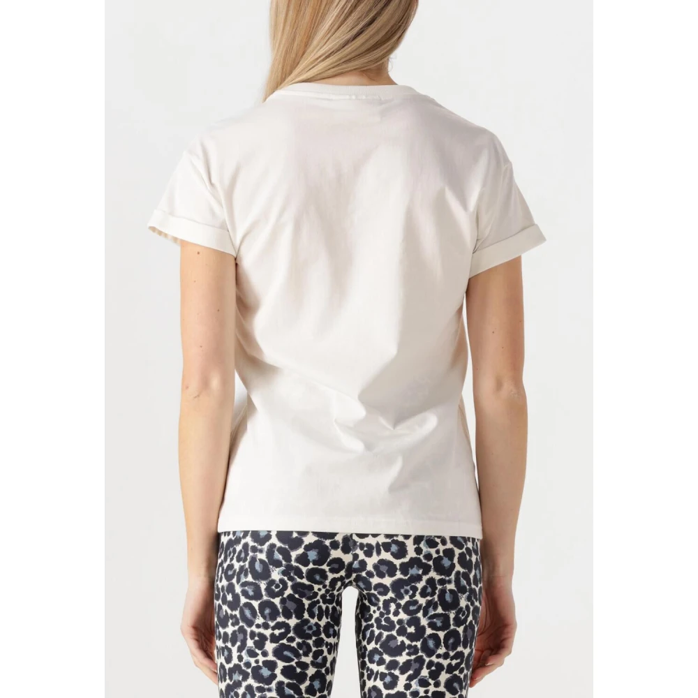 Colourful Rebel Witte CR Print Boxy Tee White Dames