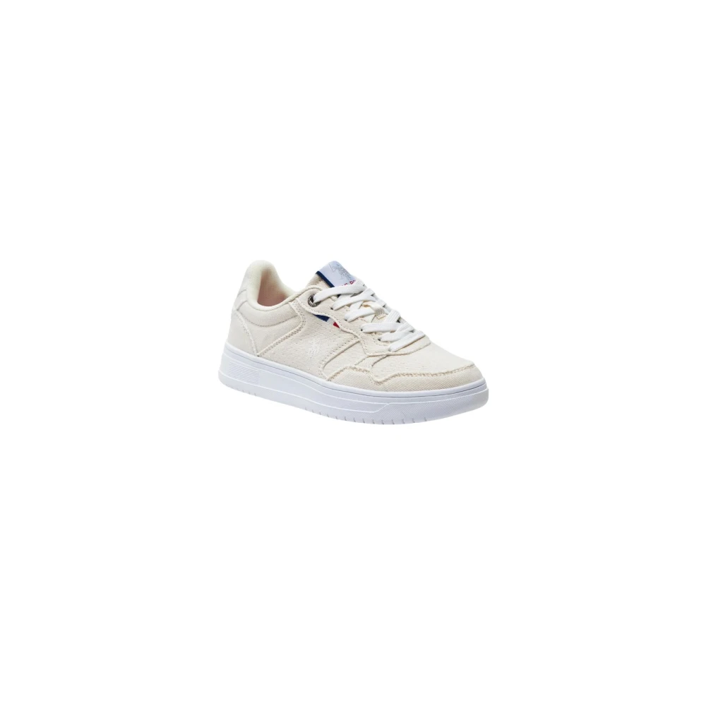 U.s. Polo Assn. Women's Beige Sporty Sneakers Unisex Rubber Sole