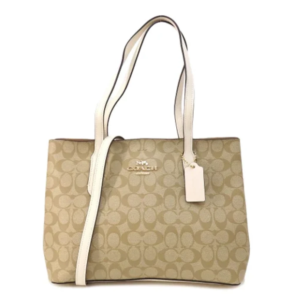 Coach Pre-owned Plastic shoulder-bags Beige Dames