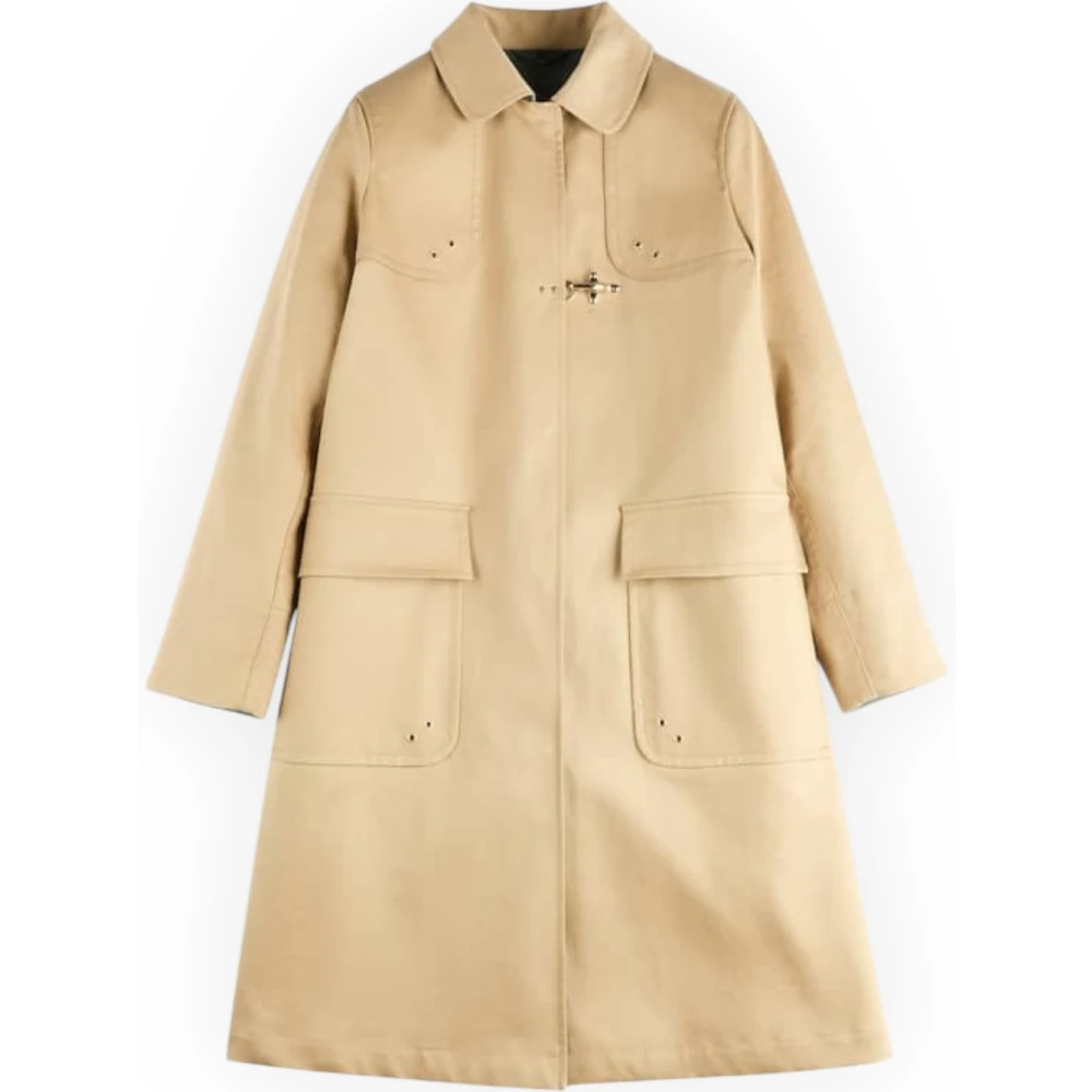 Fay Jas met opgestikte zakken en haak Beige Dames