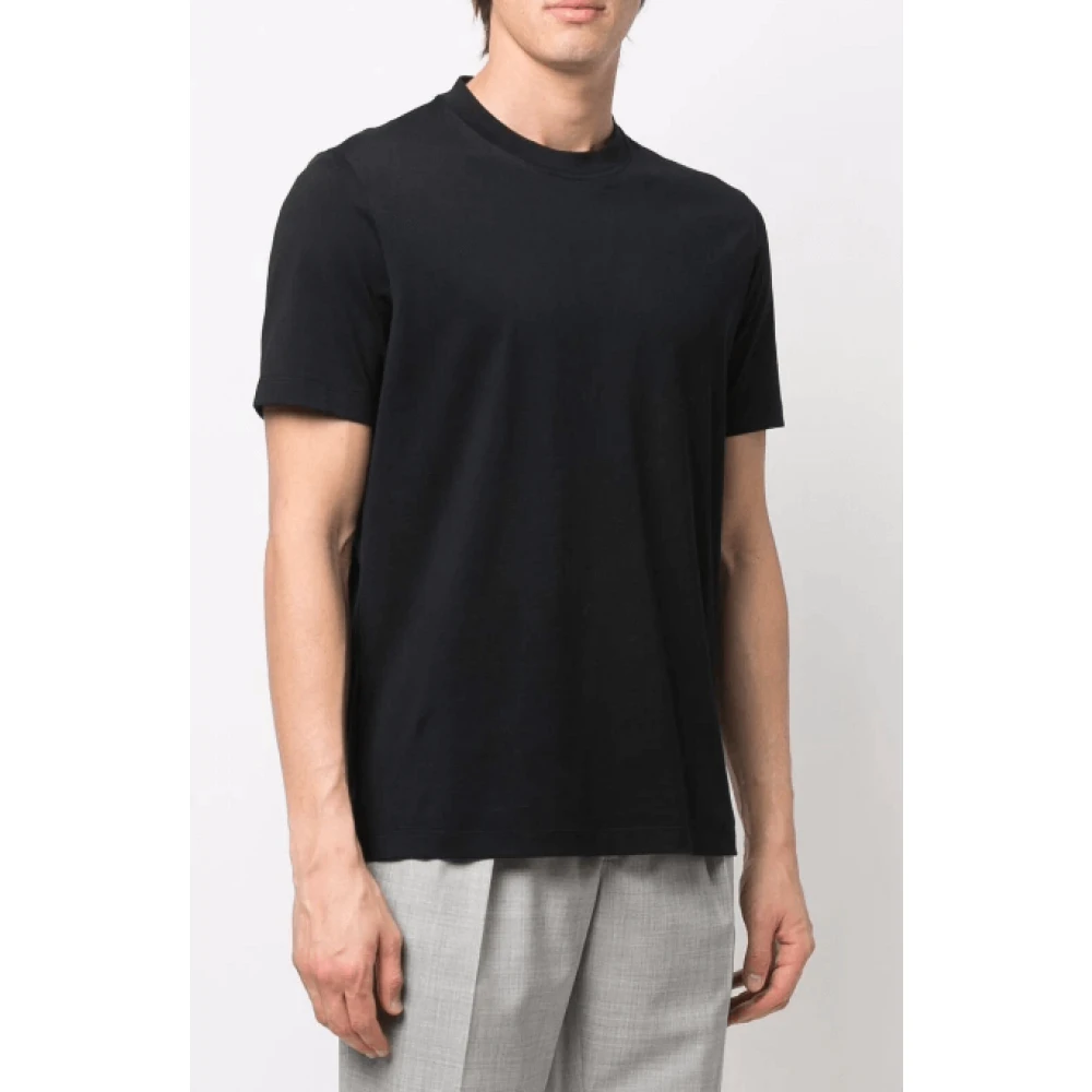 BRUNELLO CUCINELLI Klassiek Zwart Crew-Neck T-Shirt Black Heren