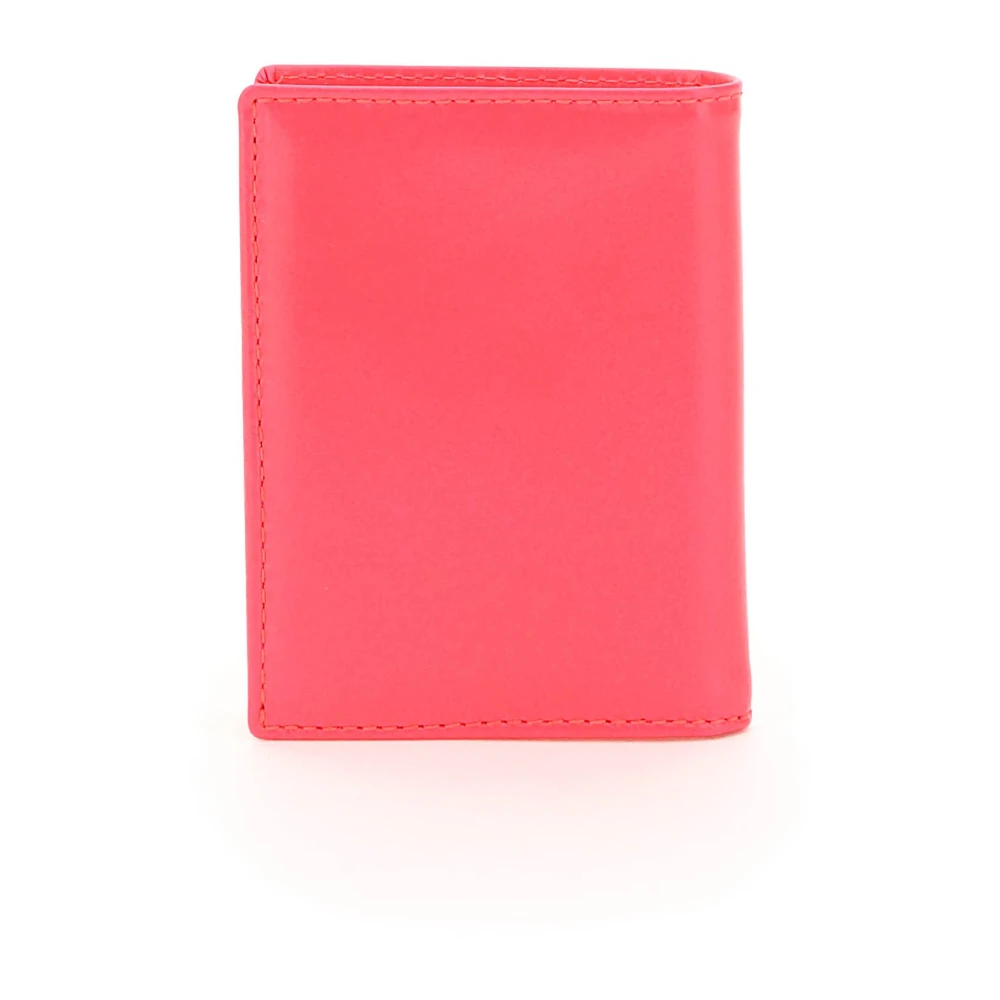 Comme des Garçons Super Fluo Kleine Bifold Portemonnee Pink Heren