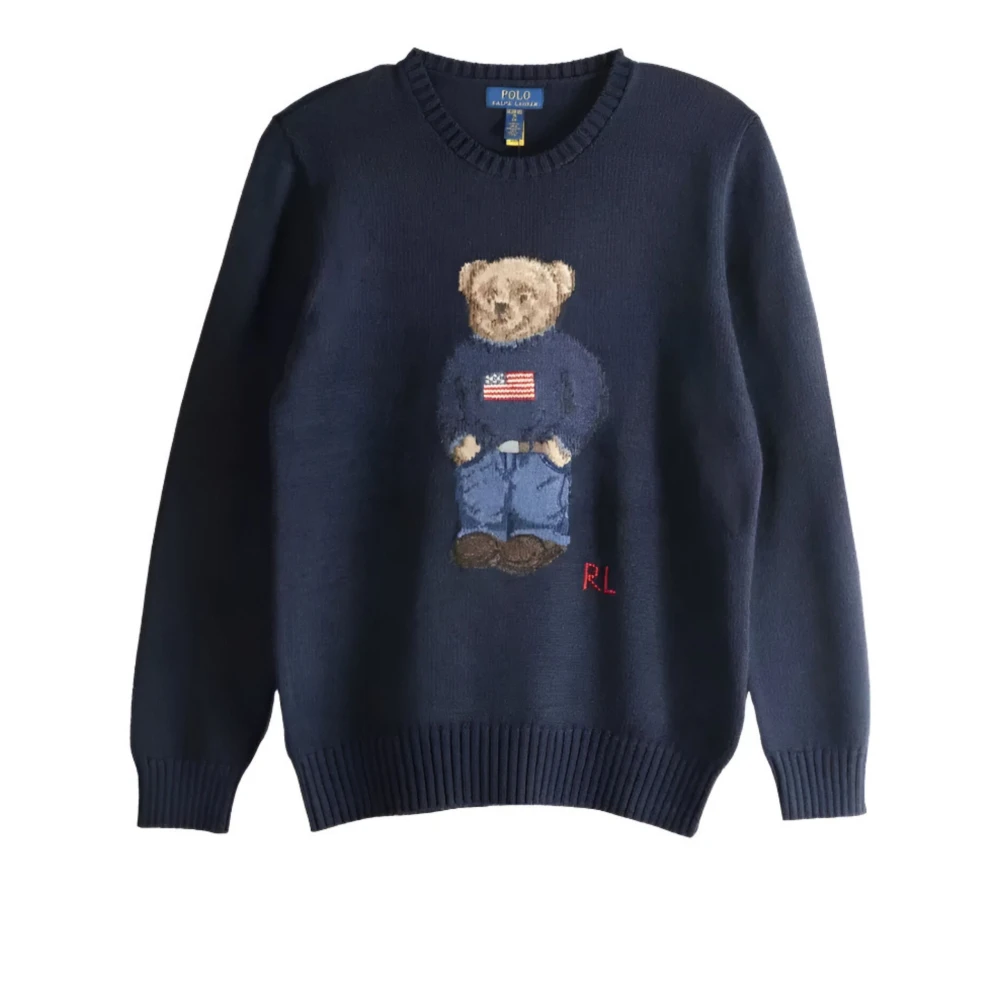 Ralph Lauren Boys Blue Knit Jumper - Kids Knitwear - S - Kids
