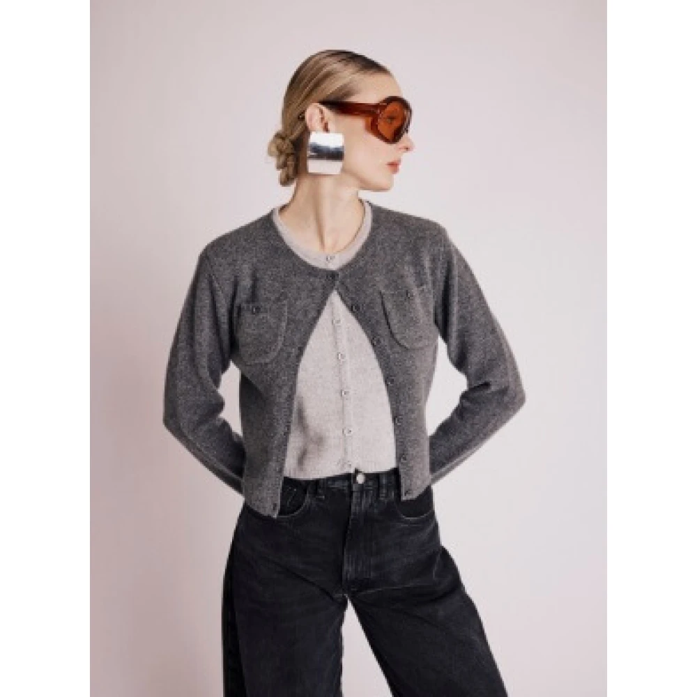 Berenice Dubbele Gigi Cardigan Gray Dames