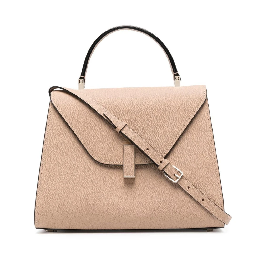 Valextra Chique Leren Schoudertas in Licht Goud Beige Dames