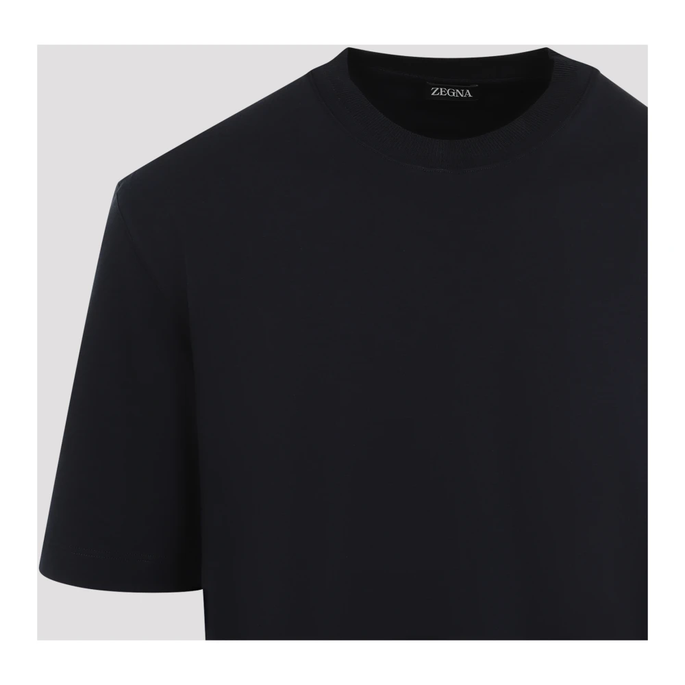 Ermenegildo Zegna Blauw T-shirt Polo Casual Stijl Blue Heren
