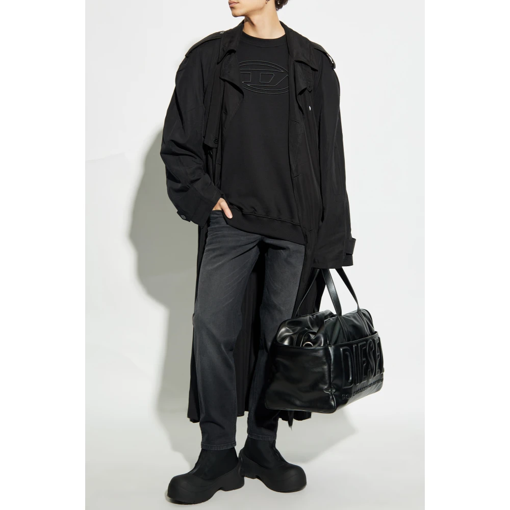 Diesel Sweatshirt S-Mart-Bigoval Black Heren