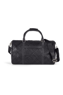 braided-black-leather-weekend-bag