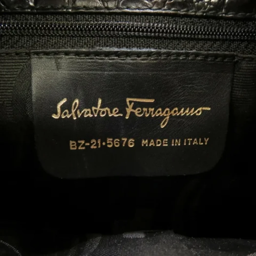Salvatore Ferragamo Pre-owned Fabric backpacks Black Dames