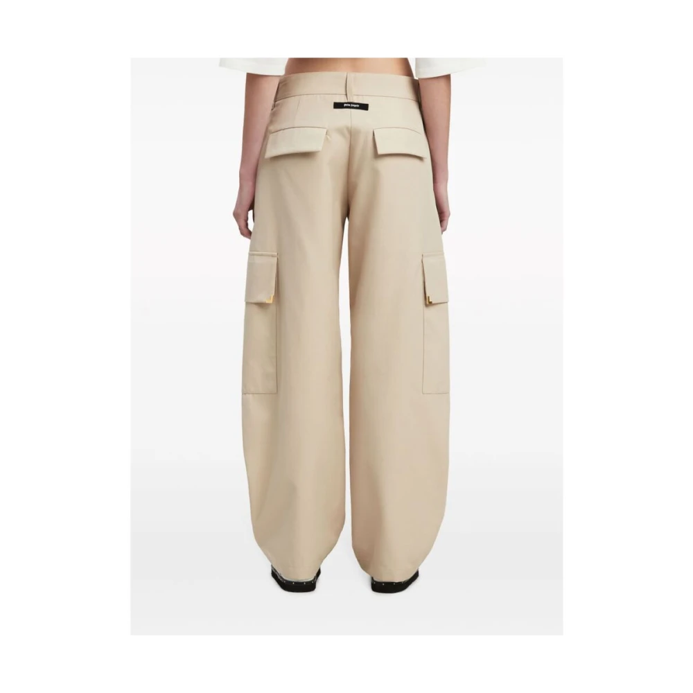 Palm Angels Tapered Trousers Beige Dames