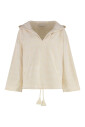 sweat-shirt-a-capuche-col-en-v-avec-cordon-de-serrage-a-la-taille