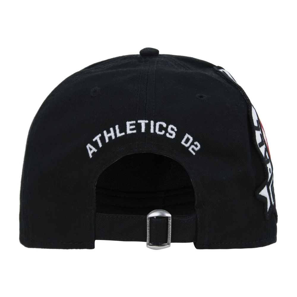 Dsquared2 Vintage Baseballpet met gesp Black Unisex