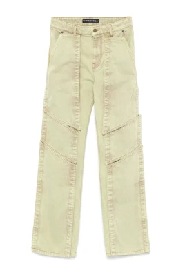Ljusgröna Multi Panel Jeans