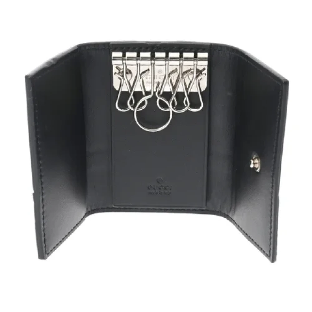 Gucci Vintage Pre-owned Leather wallets Black Heren