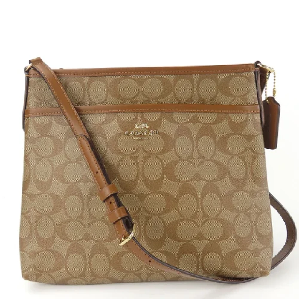 Coach Pre-owned Plastic shoulder-bags Brown Dames