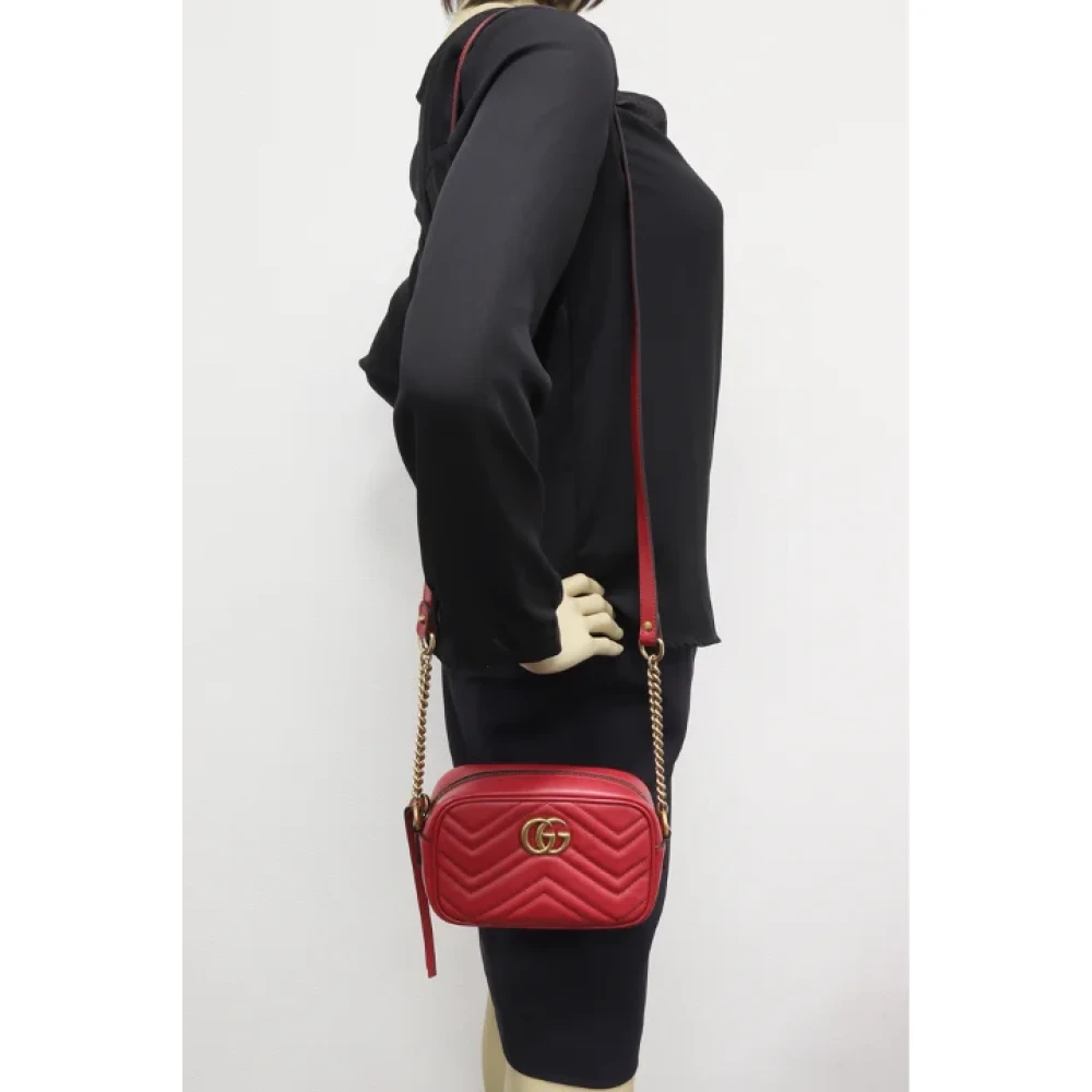 Gucci Vintage Pre-owned Leather gucci-bags Red Dames