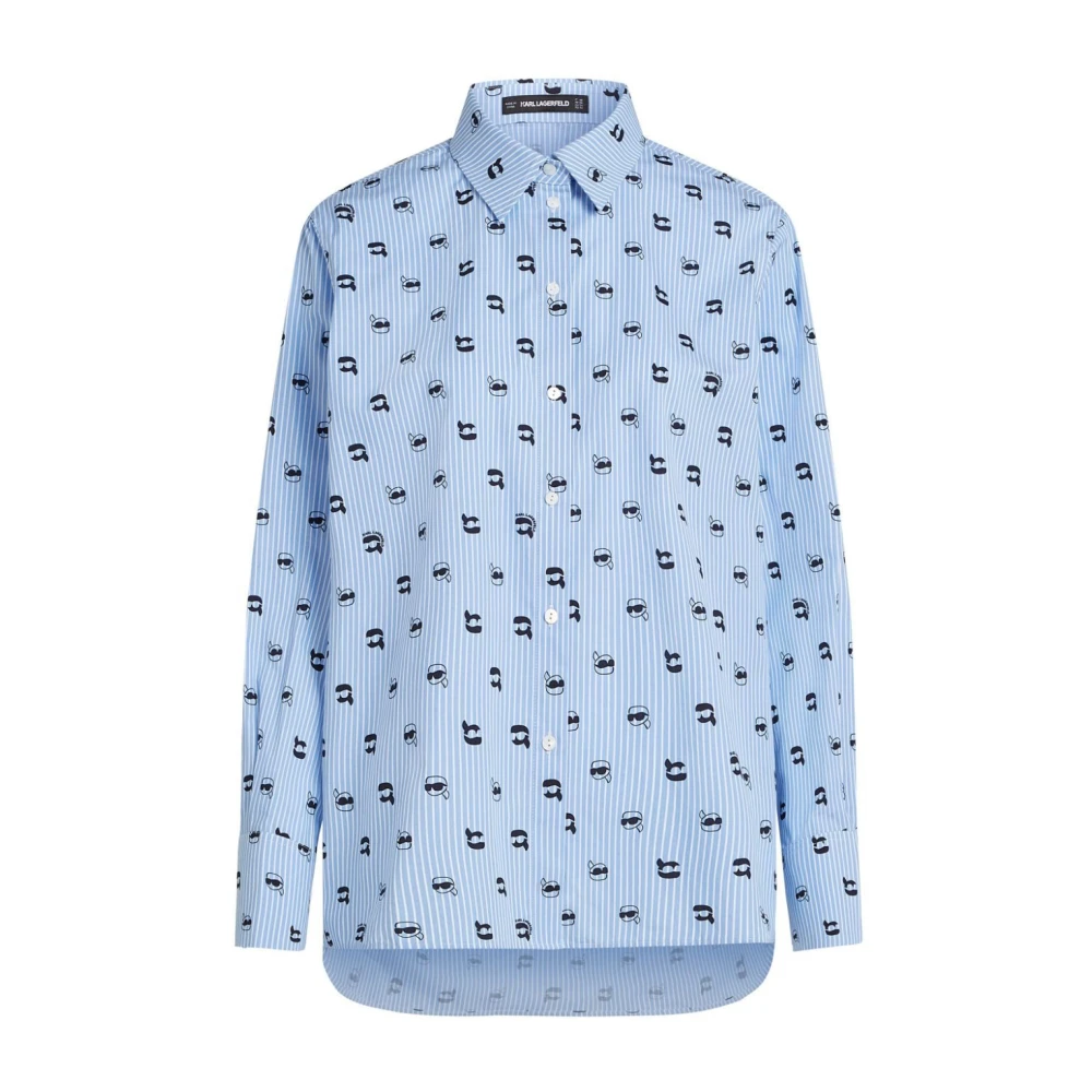 Karl Lagerfeld Print Blouse Blue Dames