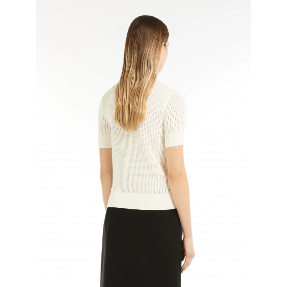 Max Mara Viscose trui met visneteffect White Dames