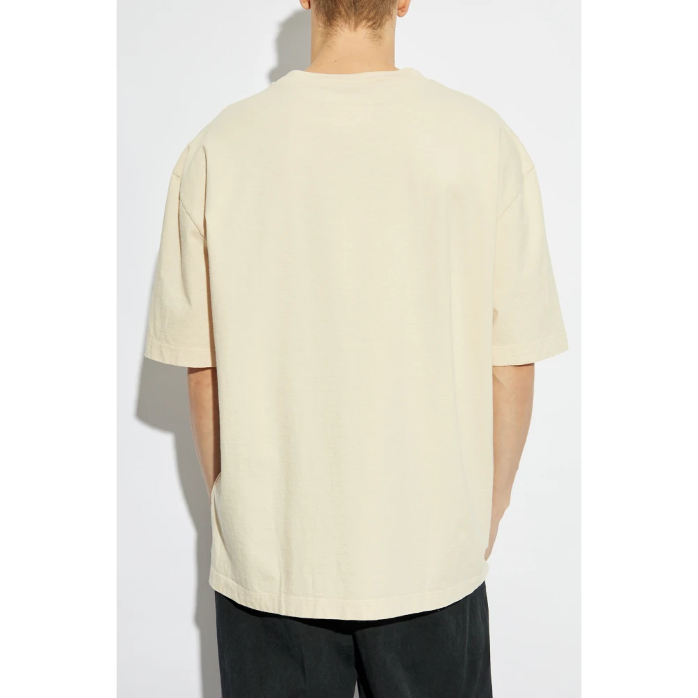 Maison Margiela T-shirt met print Beige Heren
