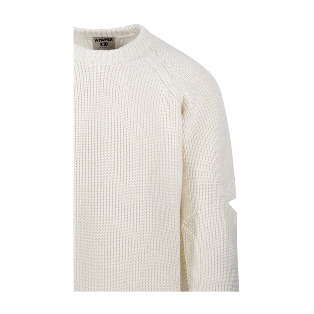 A Paper Kid Crème Jumper Sweatshirt Beige Heren