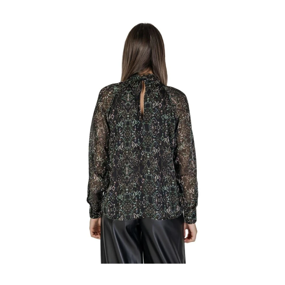 Only Zwarte Polyester Shirt Black Dames