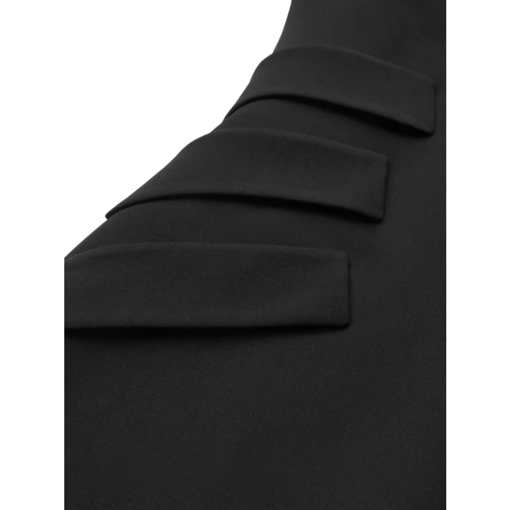 Versace Zwarte Bandage Jurk met U-halslijn Black Dames