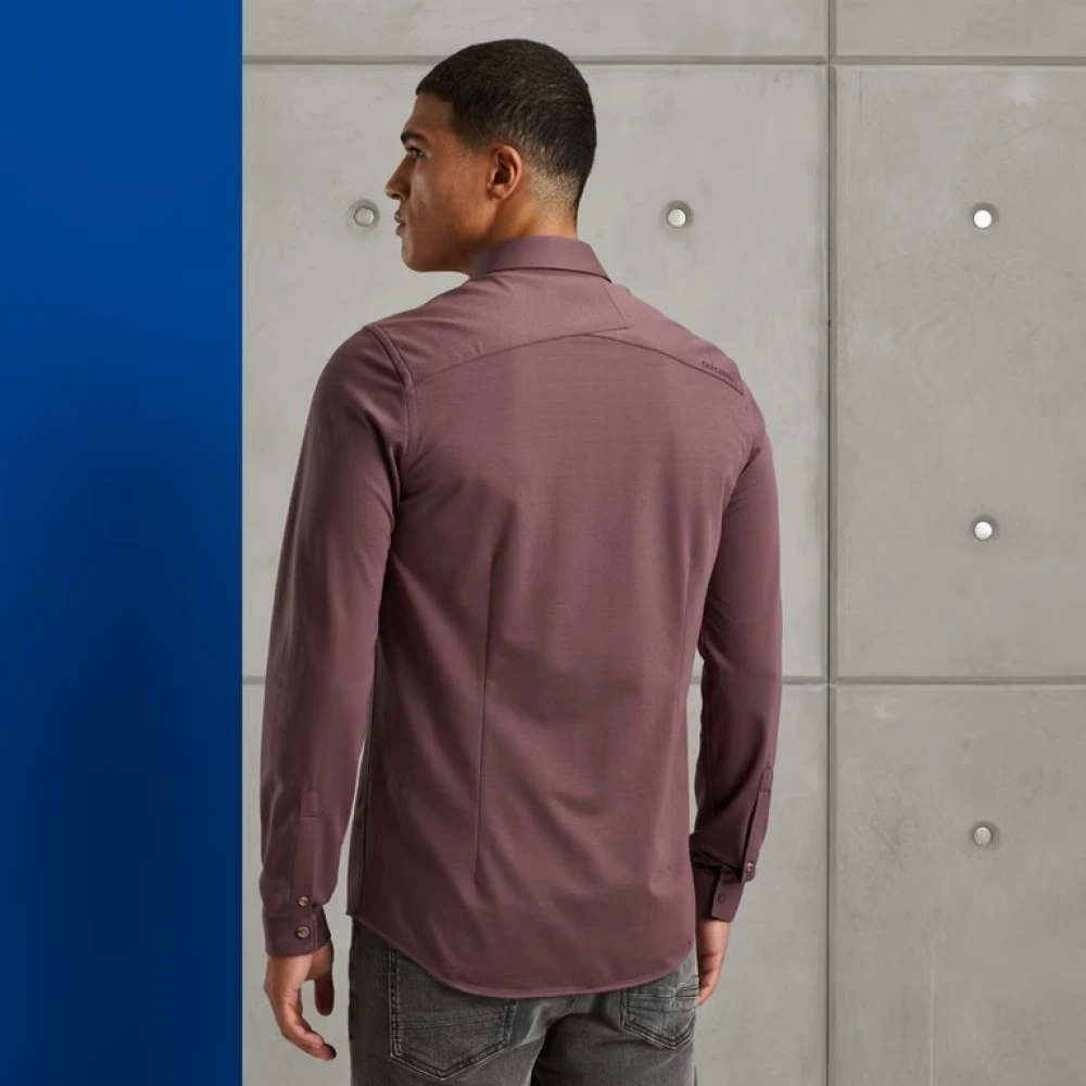 Cast Iron Twill Jersey 2 Tone Overhemd Brown Heren