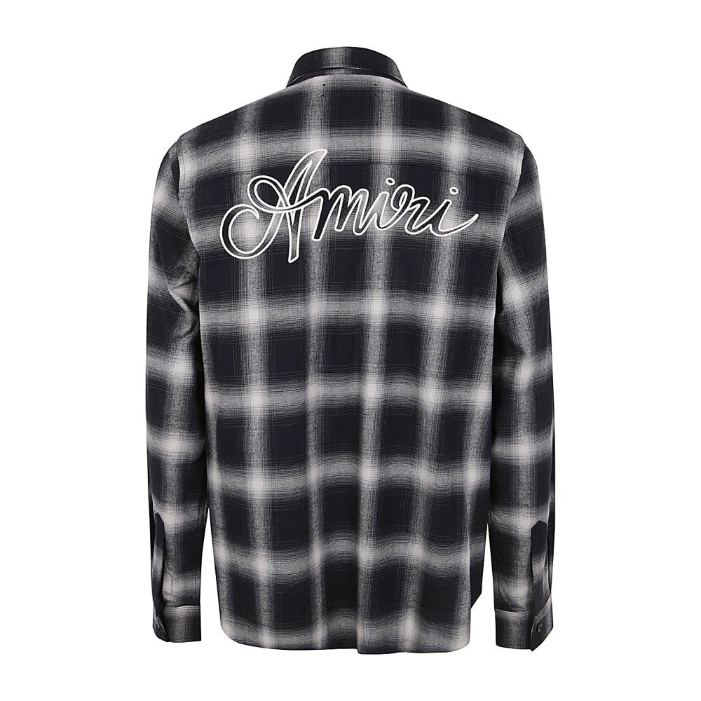 Amiri Swirl Flanellen Overhemd Black Heren