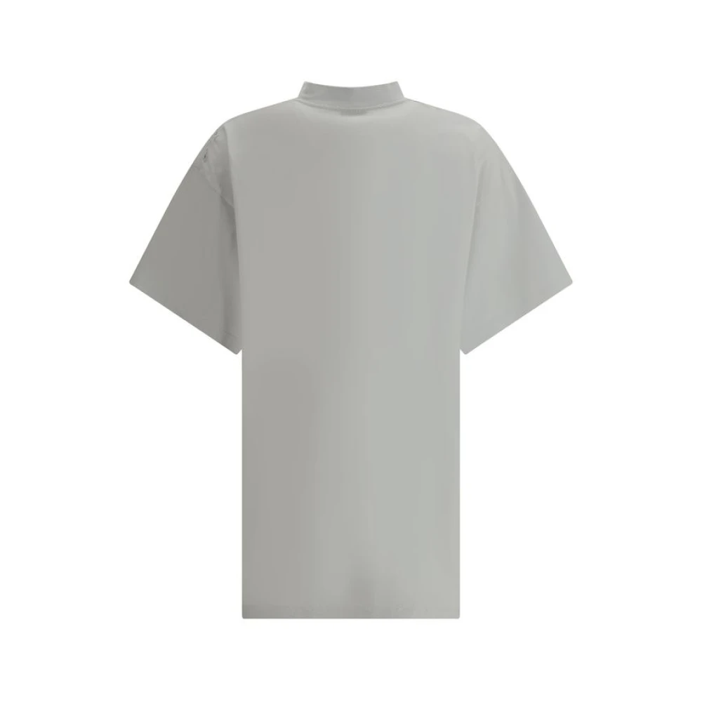 Balenciaga Monogram Crew Neck Katoenen T-shirt White Heren
