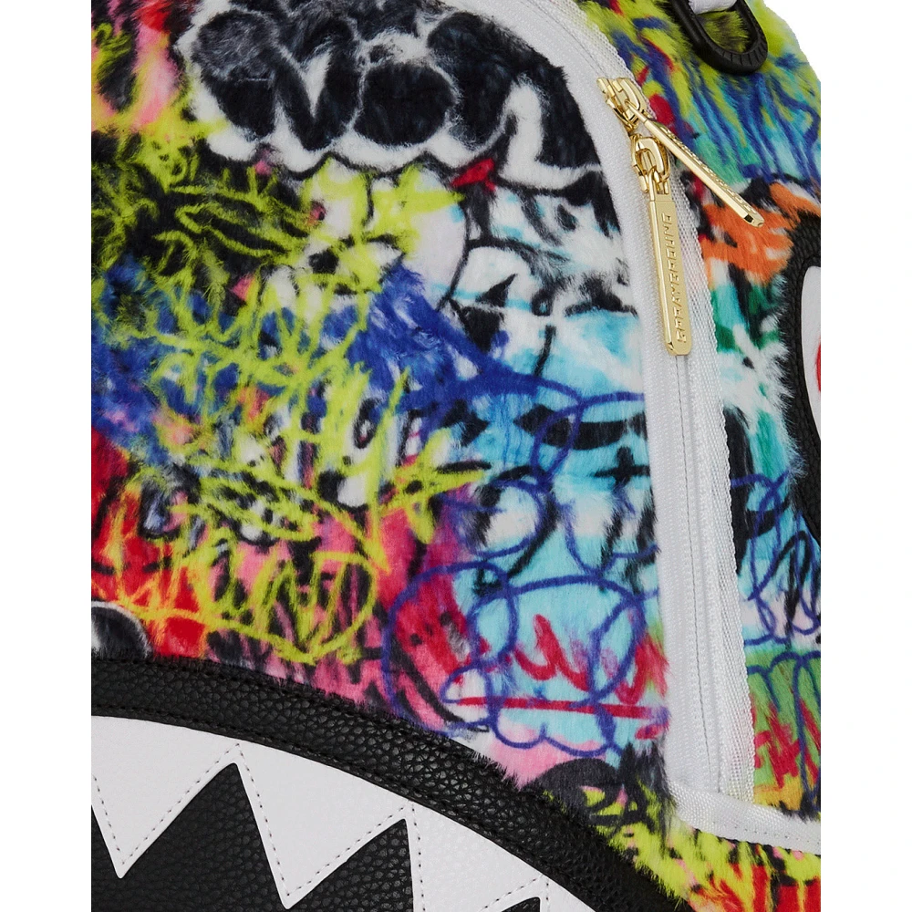 Sprayground Graffiti Faux Fur Multicolor Rugzak Multicolor Unisex