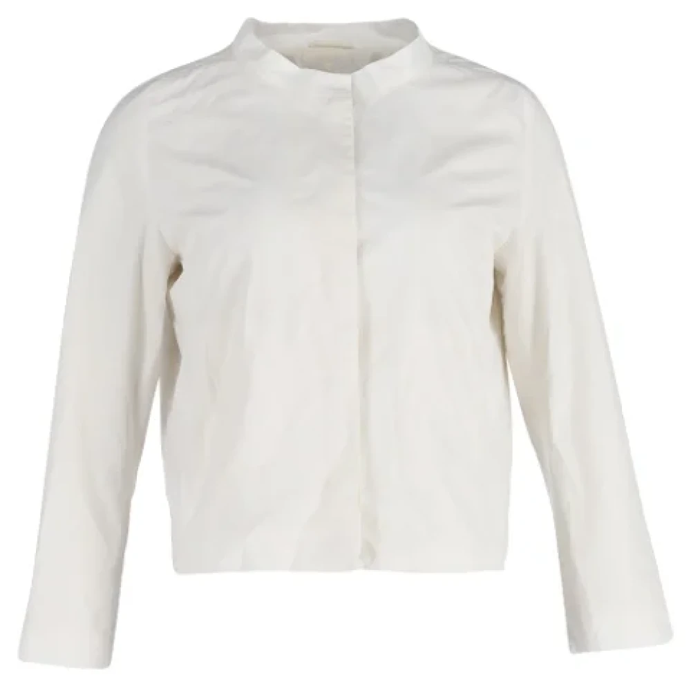 Jil Sander Pre-owned Silk outerwear White Dames