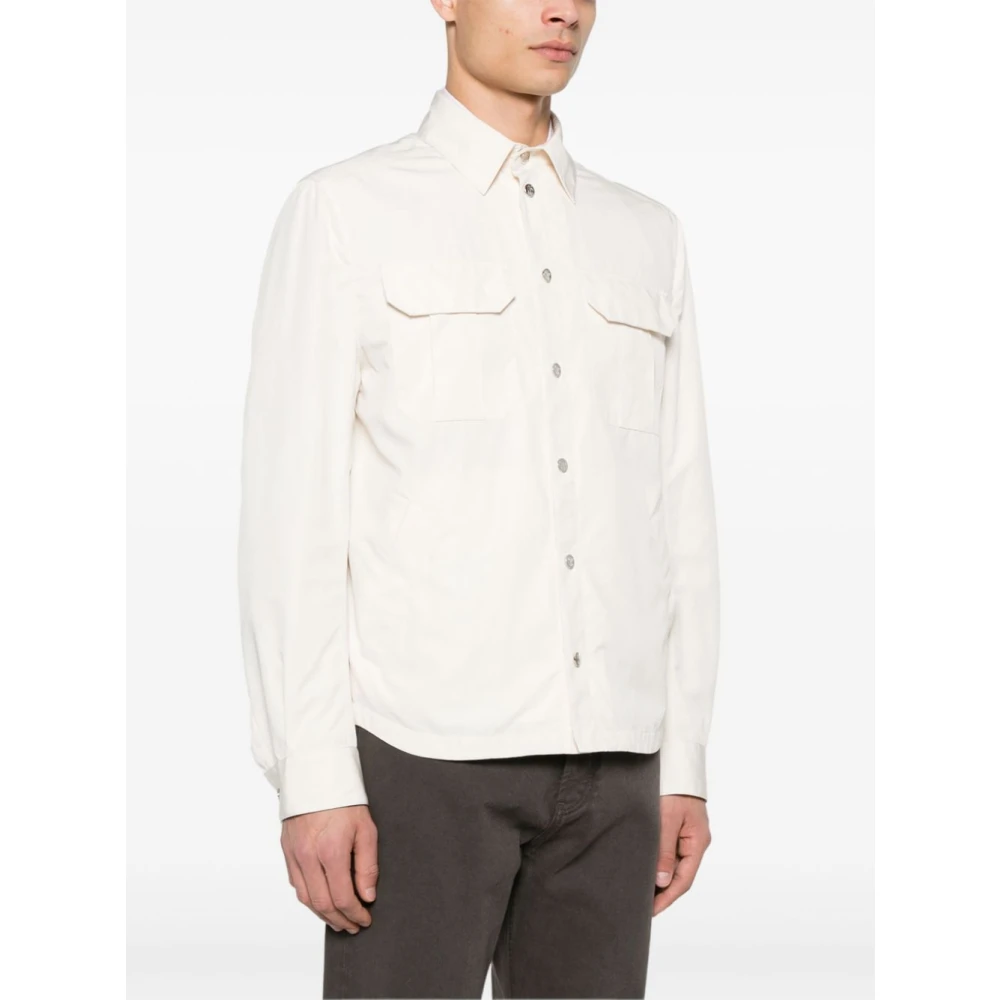 BRUNELLO CUCINELLI Beige Technische Overhemdjasje Beige Heren